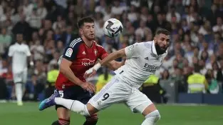 O Real Madrid empatou em 1 a 1 com Osasuna e deixa a liderança do Campeonato Espanhol
