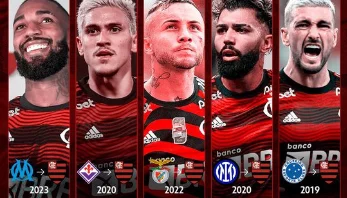 Flamengo agora é dono das 5 contratações mais caras da história do futebol brasileiro