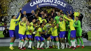 O Brasil venceu o Uruguai por 2 a 0 e conquistou o título do Sul-Americano Sub-20