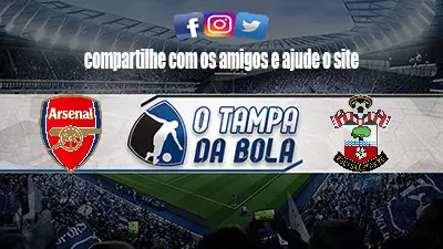 Onde Assistir Arsenal x Southampton Ao vivo pela Premier League