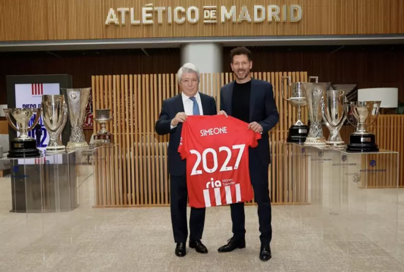 Diego Simeone renova contrato e continua no comando do Atlético de Madrid até 2027. Entenda!