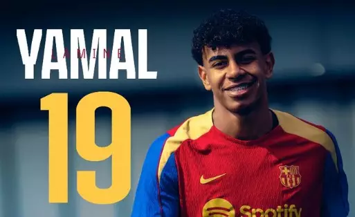 Lamine Yamal, promessa do Barcelona, adota o Número 19. Entenda!